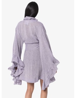 Anita ruffle lightweight robe jacket