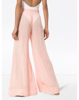 mid-rise wide-leg trousers