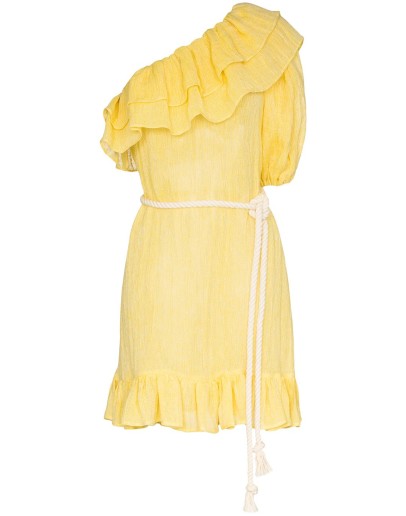 Arden ruffled one-shoulder mini dress