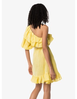 Arden ruffled one-shoulder mini dress
