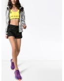 technical fabric contrast shorts