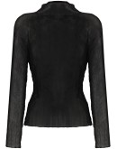 high-neck crepon top