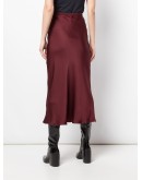 Bar midi silk skirt