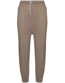 dropped-crotch cashmere track pants
