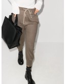 dropped-crotch cashmere track pants