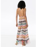 halterneck zig zag jumpsuit