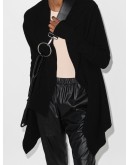 draped cashmere and wool-blend cardigan