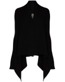 draped cashmere and wool-blend cardigan