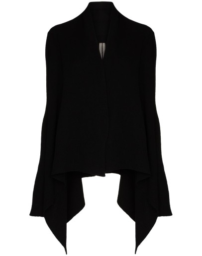 draped cashmere and wool-blend cardigan