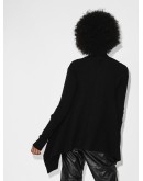 draped cashmere and wool-blend cardigan
