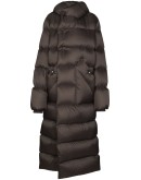 hooded maxi puffer coat