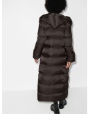 hooded maxi puffer coat