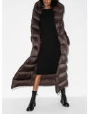 hooded maxi puffer coat