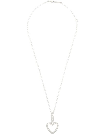 sterling silver heart charm necklace