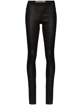 mid-rise leather leggings