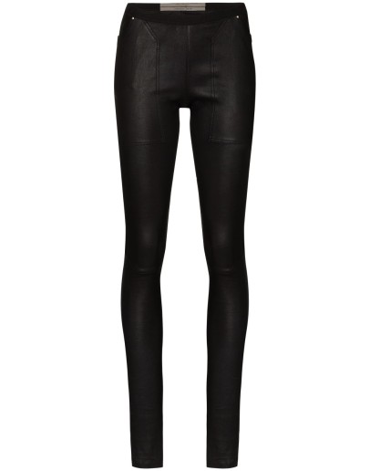 mid-rise leather leggings