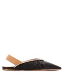 crystal-embellished slingback ballerina shoes