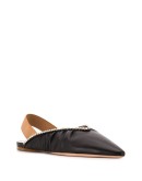 crystal-embellished slingback ballerina shoes