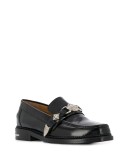 stud embellished mid-heel loafers