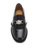 stud embellished mid-heel loafers