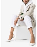 Esther 85mm croc-effect leather pumps