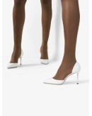 Esther 85mm croc-effect leather pumps