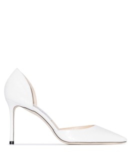 Esther 85mm croc-effect leather pumps