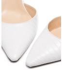Esther 85mm croc-effect leather pumps