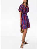embroidered striped cotton kaftan 