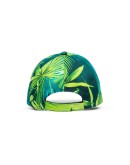 Medusa-embroidered jungle print baseball cap