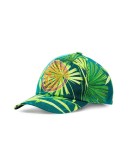 Medusa-embroidered jungle print baseball cap