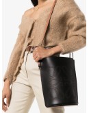 Gate perforated leather tote bag