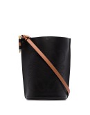 Gate perforated leather tote bag