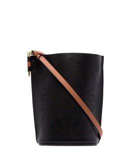 Gate perforated leather tote bag