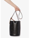 Gate perforated leather tote bag