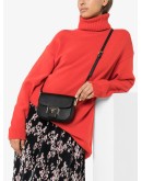 Saffiano emblem shoulder bag