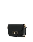 Saffiano emblem shoulder bag