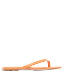 square-toe flip flop sandals