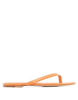 square-toe flip flop sandals