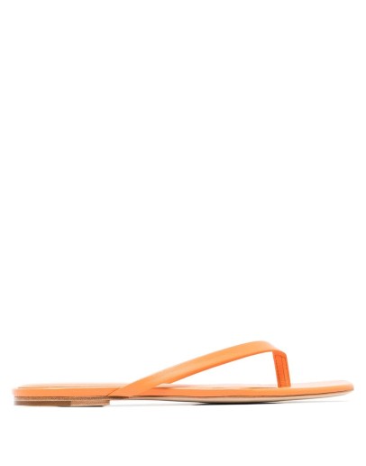 square-toe flip flop sandals