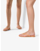square-toe flip flop sandals