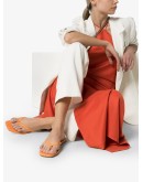 square-toe flip flop sandals