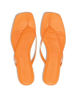 square-toe flip flop sandals