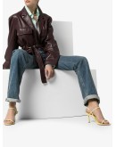 75mm snakeskin-effect slingback sandals