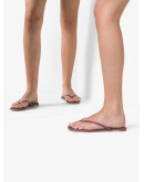 square-toe flip-flop sandals