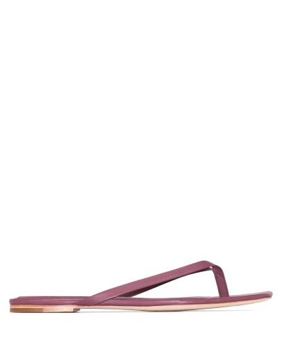 square-toe flip-flop sandals
