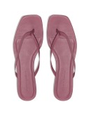 square-toe flip-flop sandals