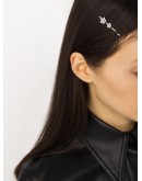18kt white gold diamond Miss Daisy double flower hairpin