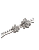 18kt white gold diamond Miss Daisy double flower hairpin