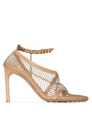 chain-trimmed 100mm mesh sandals
